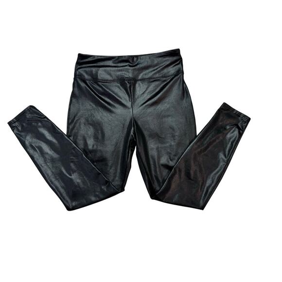 Wild Fable Size Medium Women's High Waisted Faux Leather Ankle Legging 7/8 Capri - Picture 3 of 6